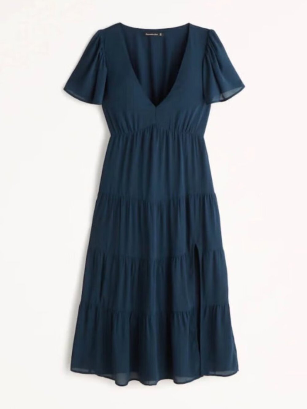 Abercrombie & Fitch Navy Tiered Maxi Dress XS Petite